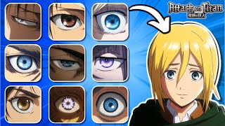 Attack On Titan Eyes Quiz | Guess The Attack On Titan character From His Eyes | Anime Eye Quiz