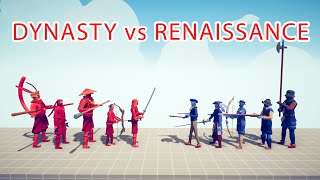 DYNASTY TEAM vs RENAISSANCE TEAM - Totally Accurate Battle Simulator TABS