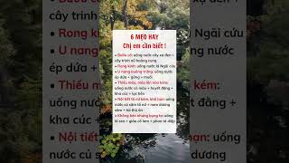 6 Mẹo hay chị em cần biết #suckhoe #doisong #baihoccuocsong #xuhuong #reels