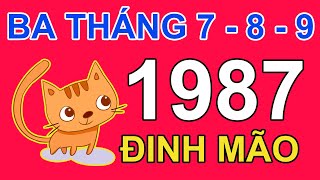 Tử Vi Tuổi Đinh Mão 1987 Trong 3 Tháng 7, 8, 9 2024 Âm lịch Giáp Thìn | Triệu Phú Tử Vi