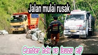 Canter super hdx dan isuzu elf//tanjakan pok randu terlalu sadis