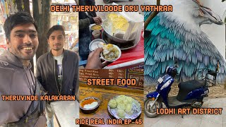 DELHI theruvukaloode,street food art and theruvinde kalakaran #malayalam #allindiaride #soloride