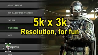 Pushing 5k Resolution in COD for fun.. it works