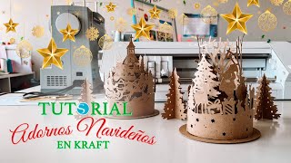 Adorno navideño con cartulina Kraft / Hecho con SILHOUETTE CAMEO / DIY