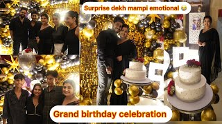 Grand birthday celebration 🎉 || Rahul n aisa surprise diya mampi ko mampi shocked 😳 #birthday #vlog