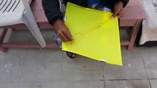 how to tie kanni(knots) of a patang (kite) in a simple way