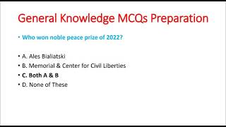 general knowledge mcqs preparation/ one paper mcqs test preparation