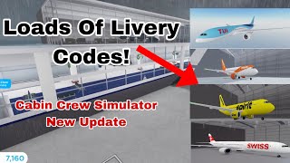 All Livery Codes In Cabin Crew Simulator (Roblox)