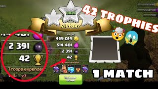 #CLASHOFCLANS_42 Trophies in just one battle 🤯