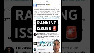 🚨 Google has a ranking issue at the moment #searchengineoptimization #seo #google