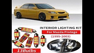 13pcs White Bulb LED Car Light Interior Kit For 1995-2003 Mazda Protege