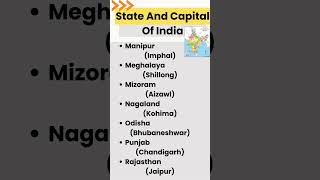 Indian States And Capitals 2023 Learn State And Capital/All States And Capitals #shorts #viral