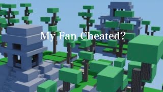 when your fans cheats in a 1v1… (roblox bedwars)