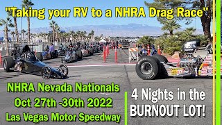 Motorhome Dry Camping in Burnout Lot | 4 days Las Vegas Motor Speedway NHRA Nevada Nationals | EP254