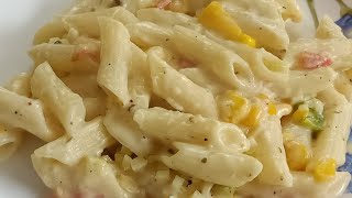 White Sauce Pasta Recipe।Creamy & Cheesy white Sauce pasta।Monu and mummy's kitchen