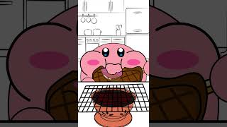 Kirby Animation - Grilled Rib Steak Mukbang #shorts