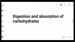 DIGESTION AND ABSORPTION OF CARBOHYDRATES