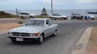 Old car, motor bike, truck and bus cavalcade at Kerewek Lowender, video 2