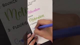 3 ways to letter 'Motivation' | Learn Brush Lettering on my channel | #shorts #calligraphy #brushpen