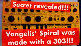 Secret revealed!!!!   Vangelis’ Spiral was made with a 303!!!!