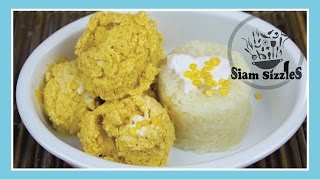 Mango Ice Cream With Sweet Coconut Sticky Rice