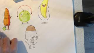 How to draw a potato (another cartoon by Alex Solis). Super easy apart from the potato peeler!