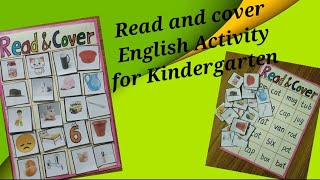 Read and Cover English activity for Kindergarten|Puzzle games|Phonic sound activity|DIY