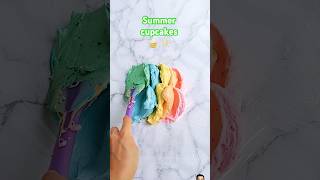 Amazing Cupcake Summer Color🌈 #cupcake #cake #diy #meringue