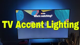 How To Install Accent Lighting On A 65 Inch Samsung TV!! #samsung #led