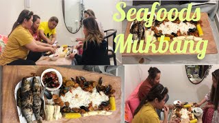 Boodle fight seafoods with kamoteng kahoy (vlog #98)