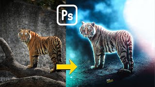 LION GLOW COLOR EFFECT - How to Create Something Stunning with Photoshop #photoshop  #MRHIRES