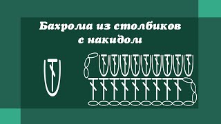 Бахрома на столбике с накидом - Уроки вязания крючком для начинающих