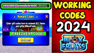 ALL CURRENT WORKING CODES FOR BLOX FRUITS IN 2024 MARCH!