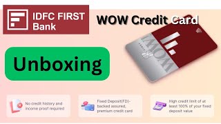 IDFC first bank WOW credit card unboxing