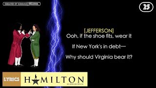 #25 Hamilton - Cabinet Battle #1 (VIDEO LYRICS)