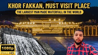 World Largest Man Made Waterfall😮 | The Great Cultural Khor Fakkan  #travelvlog #Khorfakkan