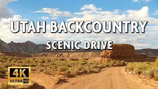 Driving Utah Backcountry, USA - Video Of Scenic Dirty Road With Live Sound || 4k