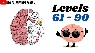 Brain Test - Tricky Puzzles || Level 61 - 90 Walkthrough || Updated 2022 || Benjamin Girl.