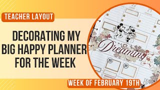 Plan With Me:  Big Happy Planner - Teacher Layout