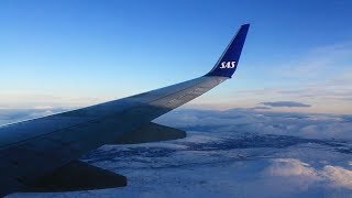 SAS Scandinavian Airlines 737-800 Oslo-Trondheim Safety Takeoff Inflight Turbulence Landing