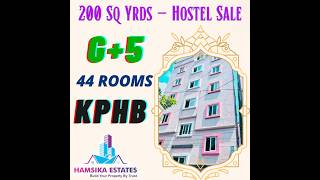 44 Rooms Hostel Building For Sale in Hyderabad | Hostel For Sale in Kukatpally | Hostel Sale in KPHB