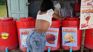 She Sells Homemade Ice Cream - Thai Street Food