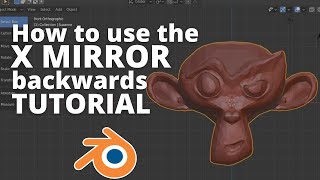 How to use the x mirror in sculpting backwards with blender