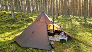 Hot Tent Camping In The OneTigris Iron Wall Tent