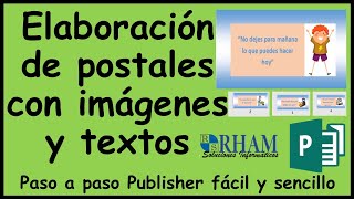 🔥 3. Creación TARJETAS O POSTALES ILUSTRADAS Publisher 2016 | CLASES PARA PROFESORES DE COMPUTACIÓN