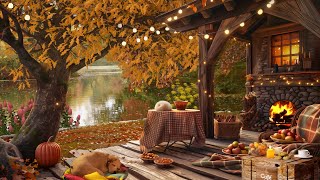 " Autumn Porch Getaway " Peaceful Music, Calm Fall Music🍁Fresh Morning in the Midle of old Garden