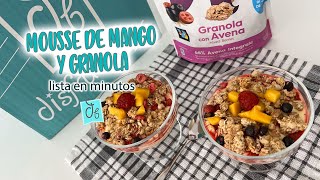 Mousse de Mango y Granola Express | Postre fácil y cremoso