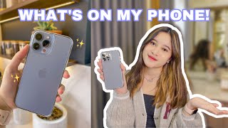 WHAT’S ON MY IPHONE 13 PRO MAX!! | Aurelliaurel