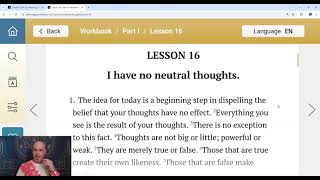 Lesson 16 and Text from A Course in Miracles - ACIM