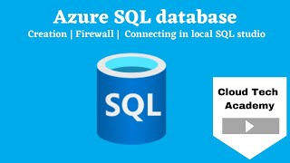 Azure SQL database | server | firewall | DTU |Vcores |connecting in SQL management studio